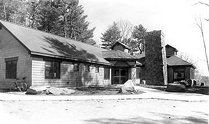 Browne Center from driveway.