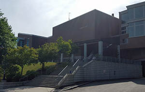The Memorial Union Building from Academic Way.