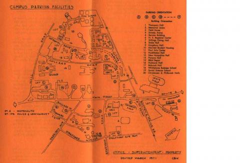 Campus Parking Map, 1976