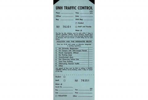 Parking ticket, ca. 1975